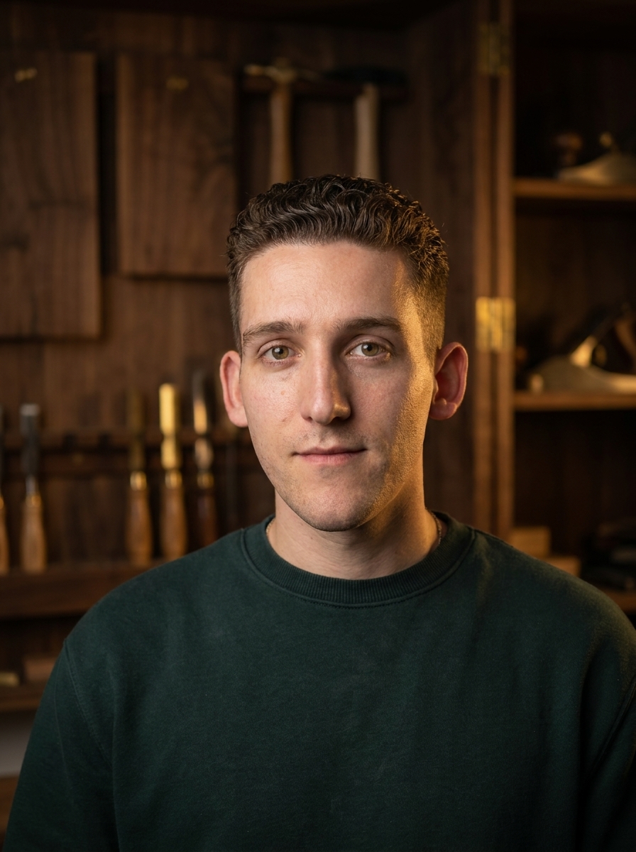 Samir Ballhausen in seiner Werkstatt